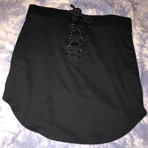 Forever 21 Black Tie Up Skirt